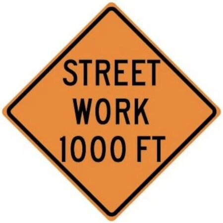 Accuform RIGID CONSTRUCT ION SIGN STREET WORK FRK371DP